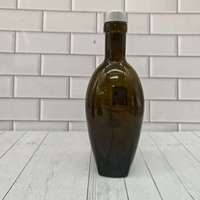 Botol Kaca Anggur Rumah Tangga Bentuk Pipih dengan Tutup Sekrup dan Tutup Polimer untuk Penyimpanan Minyak, Anggur, dan Minuman Keras Grosir Pabrik
