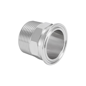 Conector Sanitario de Acero Inoxidable de Conexión Rápida con Rosca Macho Tipo Abrazadera, Eficiente para Diversas Aplicaciones - Product Image 1