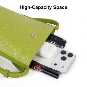 Borsa da donna di lusso in morbida pelle da viaggio a tracolla con bottone magnetico da donna di lusso per borsa iphone - Product Image 3