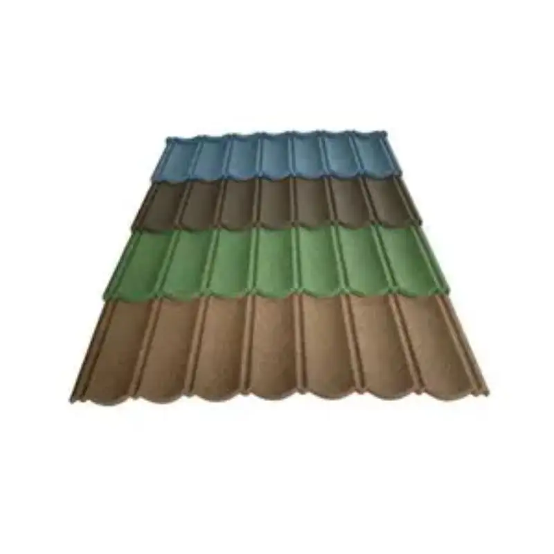 레드 블루 블랙 골판지 아연 도금 강판 알루미늄 아연 도금베이스 플레이트 스톤 코팅 지붕 타일