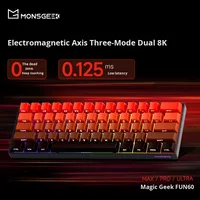 Clavier de jeu magnétique FUN60 Ultra New TMR/HE avec interrupteurs magnétiques RT à plage complète de 0,01 mm pour clavier en aluminium