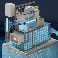 Filtre à tambour à micro-écran 100 personnalisé en usine Filtre à tambour combi à lumière UV pour réacteur à biofilm MBBR pour équipement d'aquaculture