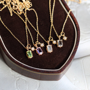 925 Sterling Silver <strong>Peridot</strong> <strong>Necklace</strong> Small B Store Boutique Fine Jewelry Supplier Hypoallergenic Cube Sugar Silver <strong>Necklace</strong> - Product Image 1