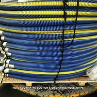 Tuyau composite multi-couches en PTFE avec renfort en toile de polyester, double résistance à la pression et au vide, pour processus chimiques
