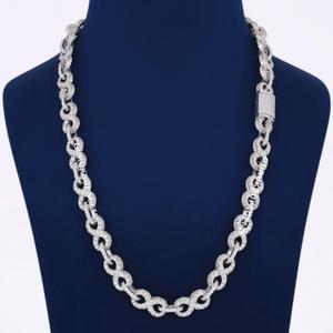 Grown Lab Created <b>Diamond</b> <b>Necklace</b> 925 Sterling <b>Silver</b> Luxury Chain for Wedding Gift - Product Image 5