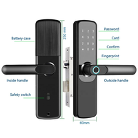 Kunci Pintu Pintar Sidik Jari Terlaris Tuya WIFI Kata Sandi Tanpa Kunci Kartu RFID Kunci Apartemen Kunci Kamar Tuya APP BLE Kunci Pintu Digital