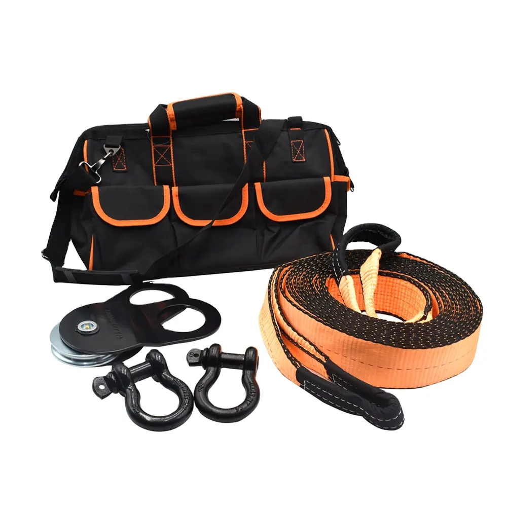 Top-Lieferanten Fahrzeug-Notfallwerkzeuge Windezubehör-Kit Abziehband Kinetische Seil-Überholungsgetriebe