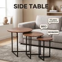 Ensemble de tables d'appoint multifonctionnelles en fer forgé moderne pour salon - Écologique, facile à nettoyer, avec rangement
