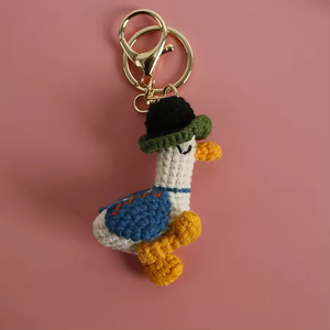 <strong>Toy</strong> Pendant <strong>Keychain</strong> for Backpacks Charm Bag Couple Gifts Crochet <strong>Duck</strong> <strong>Keychain</strong> Woven Handmade Cute <strong>Plush</strong> Animal Key Chain - Product Image 6