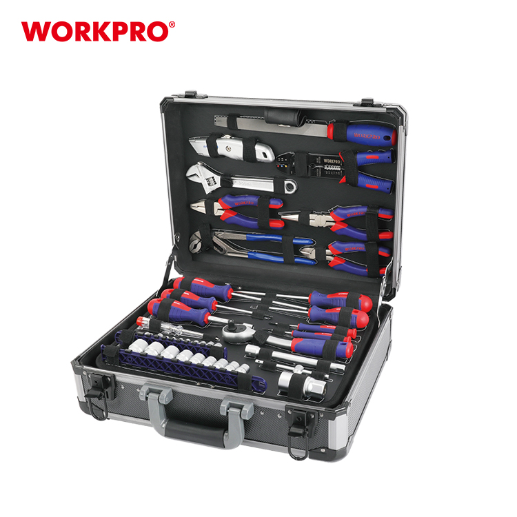 WORKPRO 297PC Tool Set in Aluminum Case - Portable Hand Tool Kit