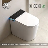 WC intelligent P-Trap en céramique avec chasse automatique, petite taille, avec bidet et siège à commande à distance, salle de bain moderne, électrique, pour la maison