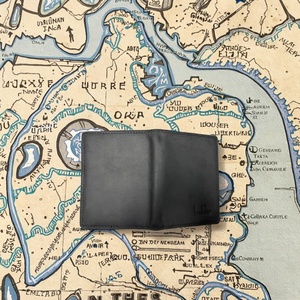 For Vintage Bi-fold Thin Minimalist <b>Rfid</b> <b>Blocking</b> Unisex Full Grain Genuine Leather Metal Holder Short Slim <b>Wallet</b> Portable - Product Image 6