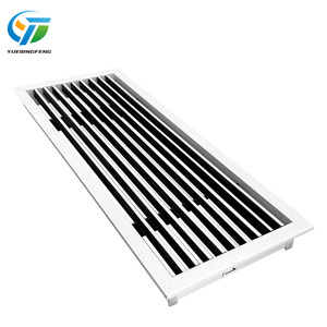 <span class=keywords><strong>Grille</strong></span> de <span class=keywords><strong>ventilation</strong></span> linéaire <span class=keywords><strong>rectangulaire</strong></span> murale au design moderne pour VAV, diffuseur d'air linéaire blanc - Product Image 3