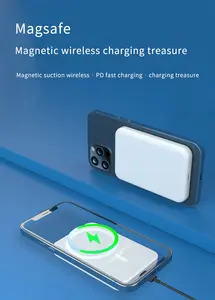 גבוהה קיבולת טעינה מהירה mag בטוח מטען 15w אלחוטי מגנטי מיני סוללה חבילת כוח בנק עבור iphone 13/12