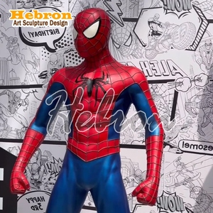 Statua in Resina a Grandezza Naturale di Personaggio dei Cartoni Animati, Scultura in Vetroresina di <span class=keywords><strong>Spiderman</strong></span> a Grandezza Naturale per Casa - Product Image 4