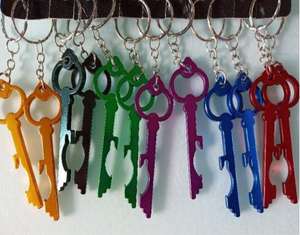 ที่เปิดขวดเบียร์อะลูมิเนียมรูปกุญแจ WDD499 แบบขายส่ง รุ่นใหม่ พร้อมโลโก้สั่งทำได้ พวงกุญแจแบบพกพาขนาดเล็ก ที่เปิดขวดโลหะ - Product Image 2