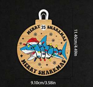 Calendrier de l'Avent de Noël en bois, pendentif décoratif pour la maison, ornement suspendu pour sapin de Noël, cadeau de festival d'hiver, décoration familiale - Product Image 2