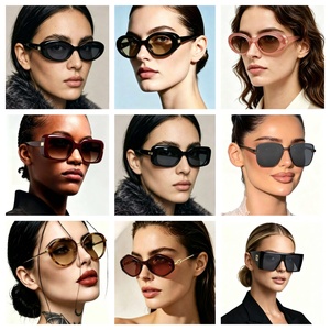 Prix de gros – Lunettes de soleil carrées vintage de style europé<span class=keywords><strong>en</strong></span> et américain, de qualité supérieure, personnalisées, tendance, pour femmes - Product Image 1