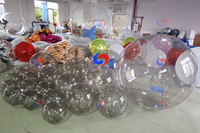 Décoration d'événement géante sphère flottante en PVC ballon miroir Disco boule miroir gonflable brillante grandes boules en PVC transparent