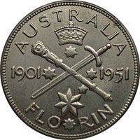 Pièce commémorative plaquée argent du roi George VI d'Australie de 1951, reproduction antique