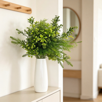 Plantes vertes artificielles pour mariage, rotin en plastique, style naturel, décorations de mariage sur le thème de la forêt, matériaux floraux pour hôtels