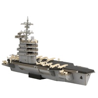 CUPUZ Puzzle en papier 3D Porte-avions classe Nimitz, Kit de construction de modèle militaire, Navire de guerre USS de la marine américaine pour adultes et enfants, Décoration d'exposition