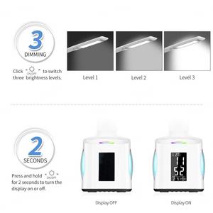 Lámpara de Escritorio LED Moderna para Estudiantes, con Portalápices, USB, Pantalla, Reloj Despertador, Calendario, Luz Nocturna para Lectura, Regulable para Niños - Product Image 5