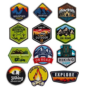 Écusson personnalisé brodé pour l'alpinisme, la randonnée, la traversée, les voyages, avec fixation <span class=keywords><strong>Velcro</strong></span> pour sacs à dos d'<span class=keywords><strong>extérieur</strong></span> - Product Image 1