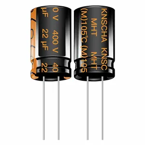 KNSCHA 8*18.5mm elektrolitik kondansatör 22UF 400V radyal kurşun kapasitörler LED ışıkları için