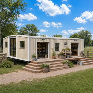 Maison modulaire préfabriquée extensible et portable pour la gestion des terres pastorales aux États-Unis, avec câblage UL et système de climatisation. - Product Image 1