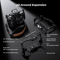 K&F Concept mit Arca-Swiss Schnellwechselbasis & Cold Shoe-Halterung Leichter Aluminium-Kameraschutzkäfig für Sony Alpha 7