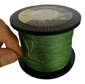 Lmaide 500M Ligne <span class=keywords><strong>de</strong></span> pêche tressée en PE à 4 brins, écologique, <span class=keywords><strong>de</strong></span> haute qualité, super résistante, 6-120LB, flottante, pour la pêche en lac, en rivière et en ruisseau - Product Image 1