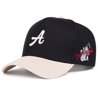 Casquette de baseball hip-hop à 6 panneaux, style nouveau, brodée flamme, à visière plate, transfrontalière ; Polyester/Coton, broderie machine réglable