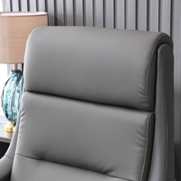 Chaise de bureau exécutive moderne de luxe - Chaise pivotante ergonomique inclinable pour ordinateur, hauteur réglable, siège en cuir confortable