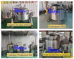 Olla a Presión Automática Comercial Baiyu, Olla de Vapor a Gas para Cocinar Carne, Salsa de Tomate, Mermelada y Sopa, Nuevo Diseño Inclinable - Product Image 4
