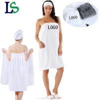 Custom Logo Luxury Salon Fitness Spa Microfiber Towels Body Wraps Dress Bathtub Towel Robe