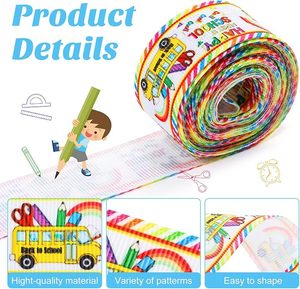 Cinta de grogrén GRACE RIBBON con logo personalizado para la vuelta al cole, resistente al encogimiento, 100% poliéster, tejido de doble cara, diseño de manzana - Product Image 5