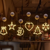 Ramadan Eid Vorhang-Lichterkette Saugnapflampe Feenlichterkette für Innenräume Fenster Schlafzimmer Festival-Dekoration Geschenk