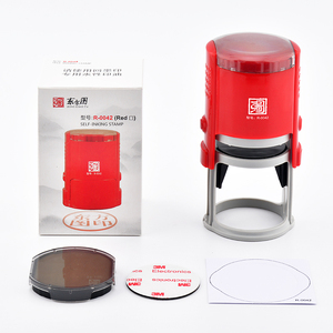 Tampons encreurs ronds en plastique ABS de haute qualité, 42 mm, pour bureau, avec logo personnalisé, pour machine à fabriquer des tampons d'entreprise - Product Image 5