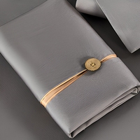 Parure de lit Alenhome 4 pièces 100 % coton à rayures géométriques, housse de couette toutes saisons, drap plat et taies d'oreiller 200TC