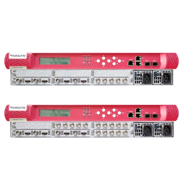 Radio Studio Equipment Broadcasting Station 8 Channel HD H264/H.264 SDI ASI/IP Encoder VBR/CBR Encoding Redundant Dual Power