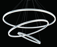 Luminaires suspendus modernes en acrylique ECOJAS, lustre LED en aluminium, design doré, aluminium simple, fer + cristal + acrylique 80 4.6