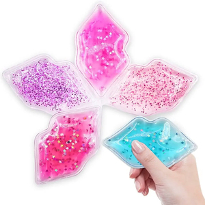 Paquete de hielo <span class=keywords><strong>en</strong></span> forma de mini relleno de <span class=keywords><strong>gel</strong></span> labial frío y caliente reutilizable para inyecciones bucales lesiones contusiones - Product Image 1