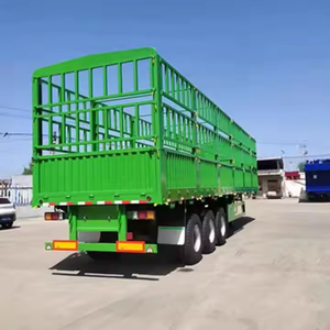 Semirremolque de Caja de Transporte Pesado de 3 Ejes con Paredes Laterales Abatibles para Ganado y Vallas, de Fábrica - Product Image 4