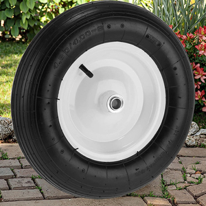 Pneus pneumatiques en caoutchouc pour <span class=keywords><strong>brouette</strong></span> Hanak 16*4.00-8, 16 pouces 4.00-8 avec roulement à billes, jante en <span class=keywords><strong>aluminium</strong></span>, neufs - Product Image 1