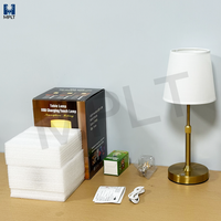Lampe de table rechargeable en tissu de luxe réglable, sans fil, LED, pour restaurant, bureau, commande tactile, style nordique, hôtel, bar, blanc chaud
