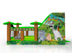 Château gonflable commercial, <span class=keywords><strong>jeu</strong></span> <span class=keywords><strong>de</strong></span> course amusant, course d'obstacles avec toboggan, combo <span class=keywords><strong>jungle</strong></span>, thème animal, terrain <span class=keywords><strong>de</strong></span> <span class=keywords><strong>jeu</strong></span> gonflable - Product Image 6