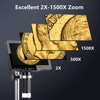 Microscope électronique Microlong 4K avec caméra 48MP et écran IPS 7 pouces pour la soudure et la réparation de téléphones mobiles