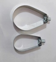 Collier de serrage en acier galvanisé en forme de poire pour tuyau, réglable, métrique, avec boucle de suspension, fourni directement par l'usine