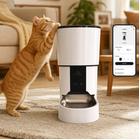 Bols automatiques intelligents pour animaux de compagnie, design moderne et durable, capacité de 4 L, commande à distance par application WiFi, alimentation par batterie pour chats et chiens